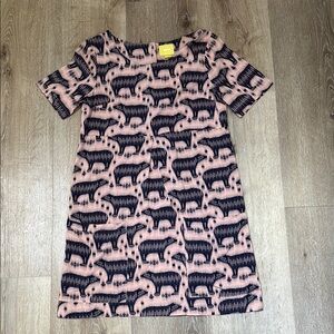 Maeve Pink and Navy Patterned Dress